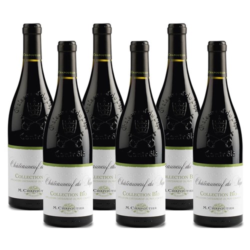 Case of 6 Chateauneuf-du-Pape Collection Bio M.Chapoutier 75cl Red Wine